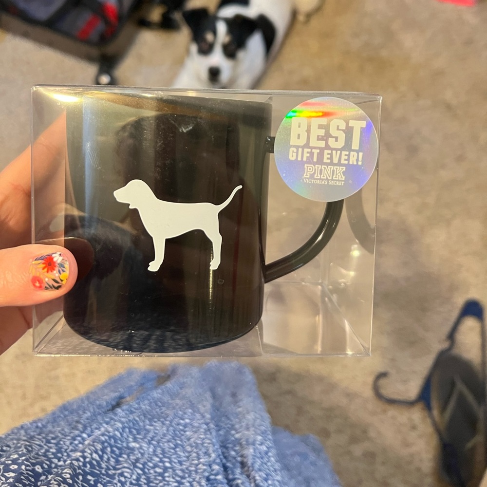 Pink dog mug